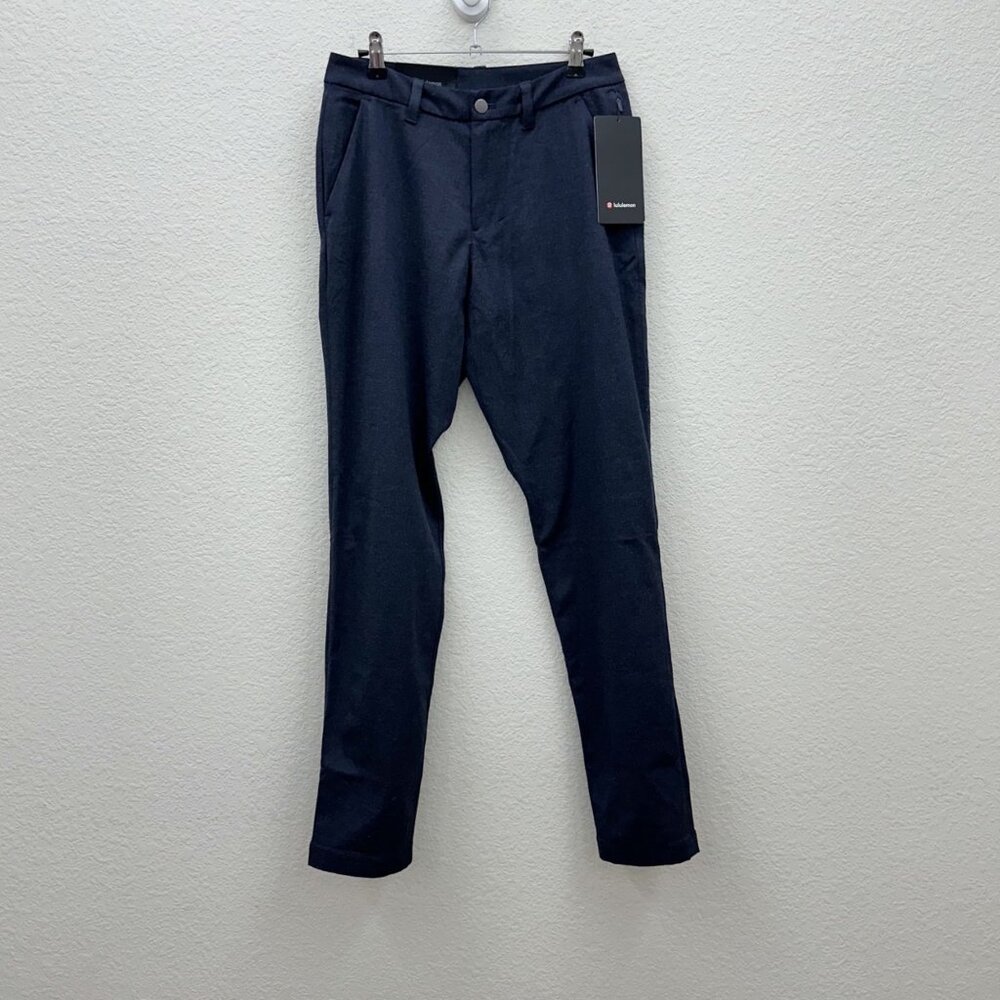 Lululemon Blue ABC Slim Fit Flannel Trouser Pants LM5AYUS Mens size 28x32 NEW